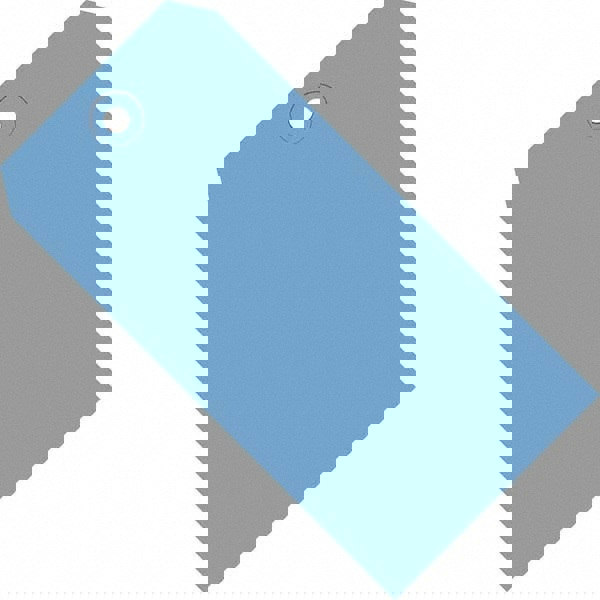 Blank Tag: 5-3/4'' High, Dark Blue, Synthetic Paper